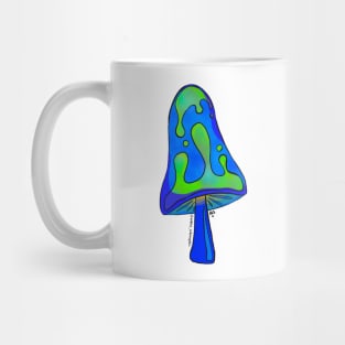 Lava Lamp Mushroom, Blue Mug